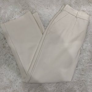 Wool White Trousers